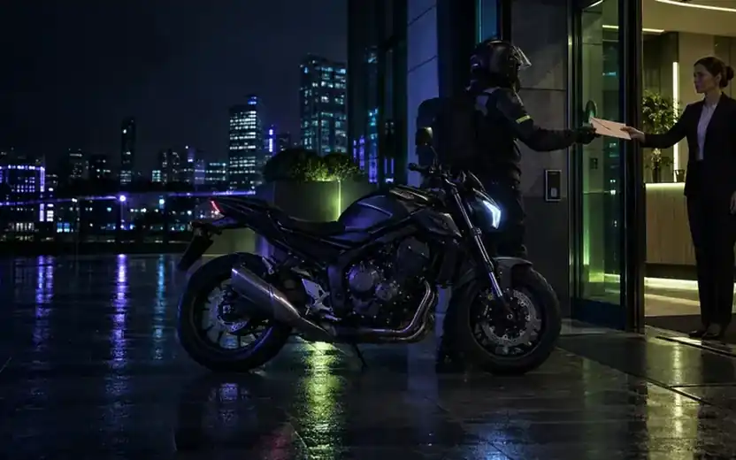 motorcycle document courier